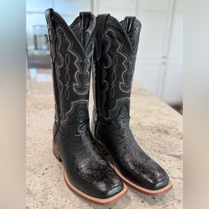 TANNER MARK WOMEN'S MENDOCINO TOOLED WESTERN COWBOY BOOTS  (New w/out Tags)